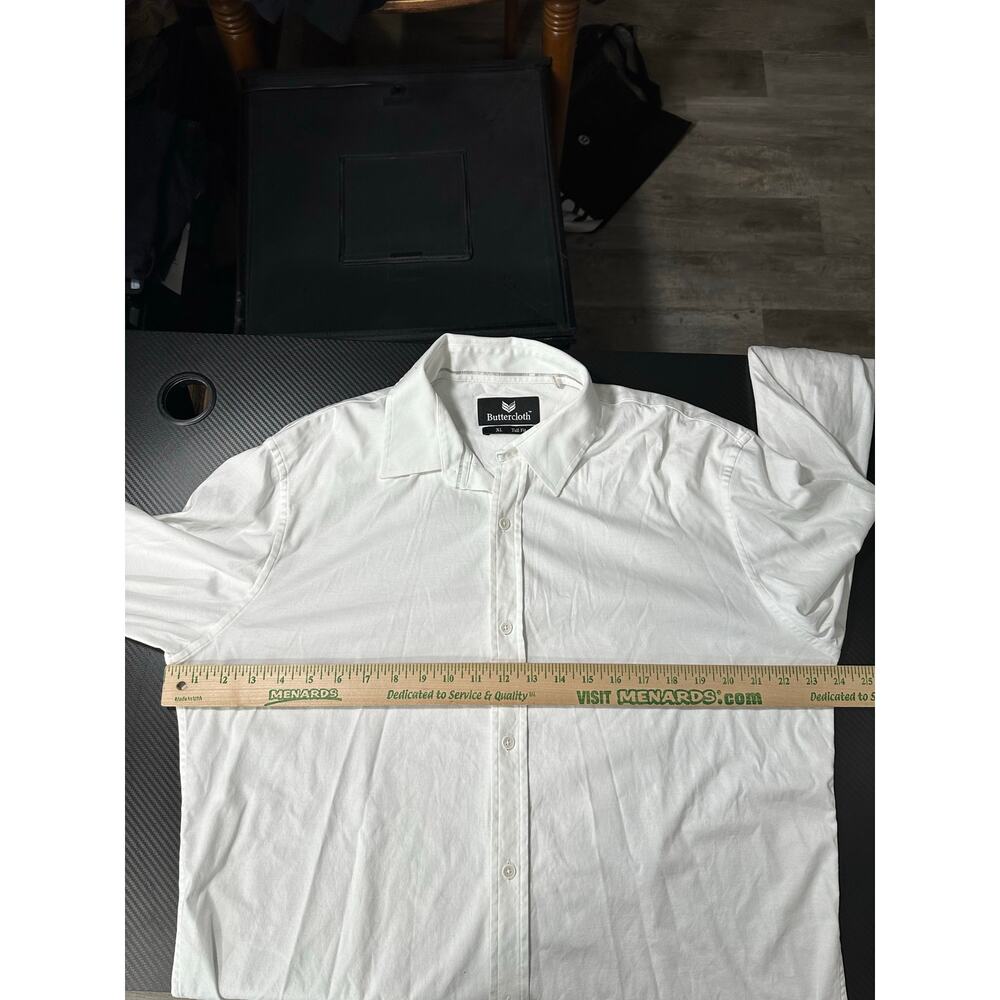 Buttercloth Performance Dress Shirt Longsleeve Mens Size XL Tall Fit White - Picture 4 of 12